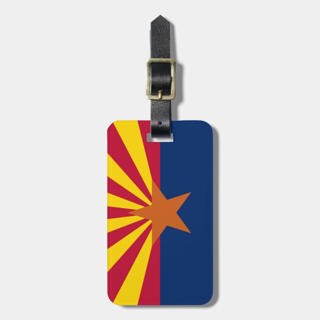 Étiquette À Bagage Balise de bagage drapeau Arizona (Devant Vertical)