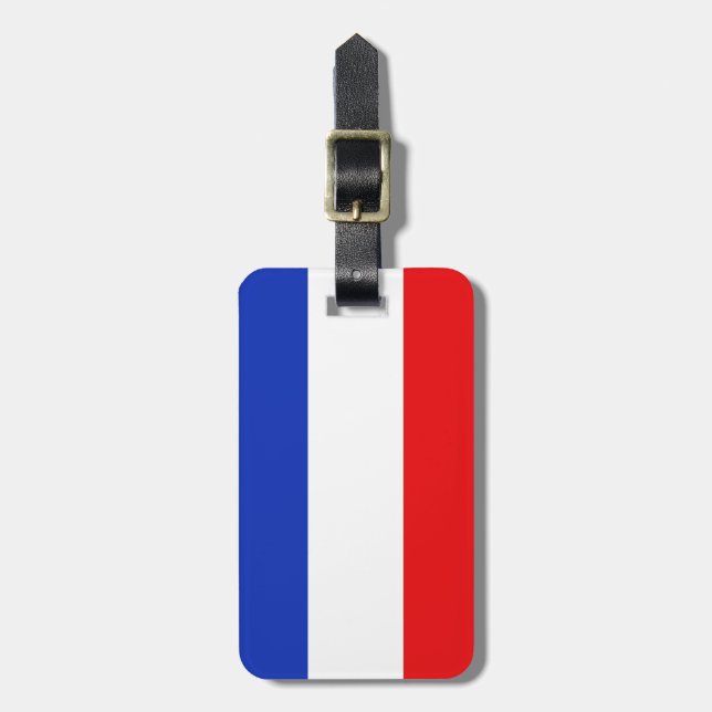Étiquette À Bagage Balise de bagage drapeau français (Devant Vertical)