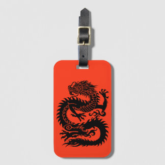 Étiquette À Bagage Balise de bagage du dragon chinois traditionnel