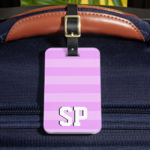 Étiquette À Bagage Balise de bagage du monogramme d'ombre