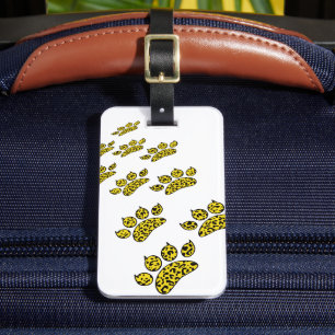 Étiquette À Bagage Balise de bagage Empreinte de patte léopard