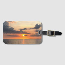 Balise de bagage en acrylique au coucher du soleil