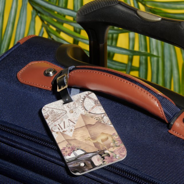 Étiquette À Bagage Balise de bagage en Egypte vintage (Insitu Rectoal 1)