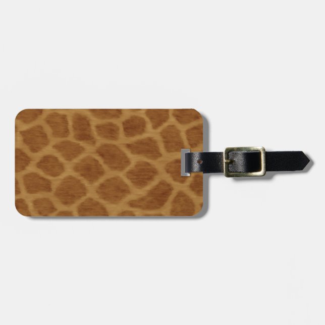 Étiquette À Bagage Balise de bagage en girafe personnalisée (Devant horizontal)