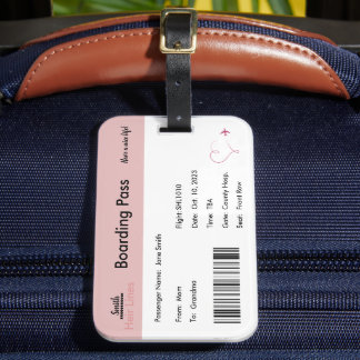 Étiquette À Bagage Balise de bagage Faire-part de grossesse fille