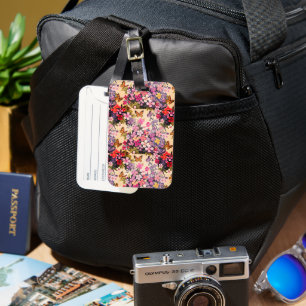 Étiquette À Bagage Balise de bagage floral