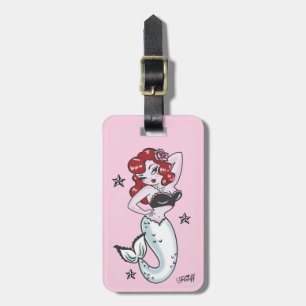 Étiquette À Bagage Balise de bagage Fluff Sirène en rose