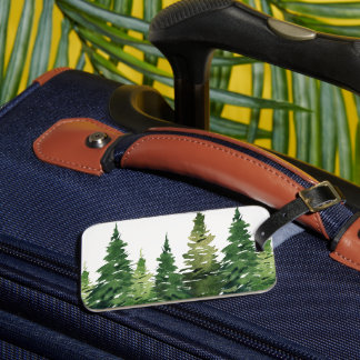 Étiquette À Bagage Balise de bagage - Forêt d'aquarelle