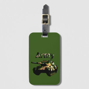 Étiquette À Bagage Balise de bagage Green Khaki Army Tank