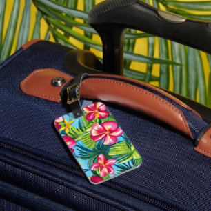 Étiquette À Bagage Balise de bagage hawaïenne tropicale