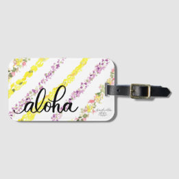 Étiquette À Bagage Balise de bagage inspirée d'Aloha Lei Hawaii