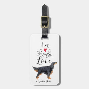 Étiquette À Bagage Balise de bagage Live Laugh Love a Gordon Setter