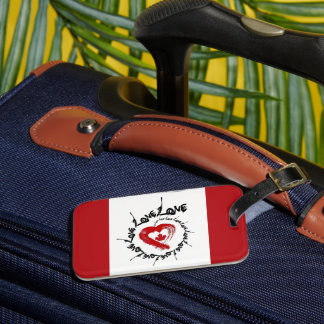 Étiquette À Bagage Balise de bagage Love Canada