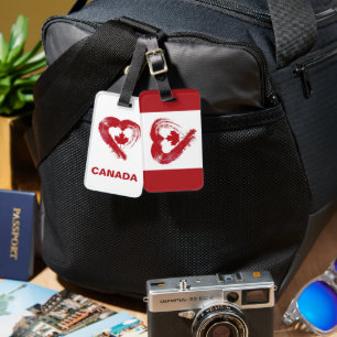 Étiquette À Bagage Balise de bagage Love Canada