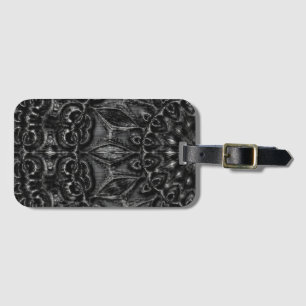 Étiquette À Bagage Balise de bagage Mandala au charbon de bois