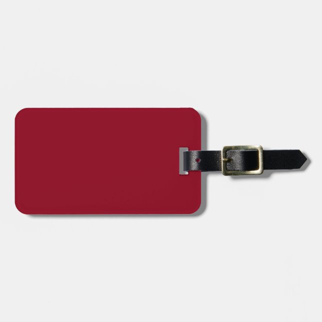 Étiquette À Bagage Balise de bagage marron noir et rouge (Devant horizontal)