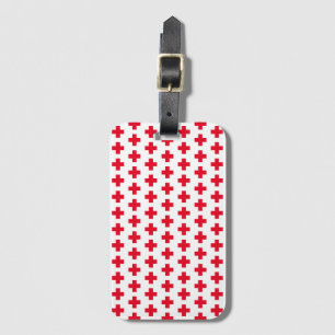 Étiquette À Bagage Balise de bagage Médicale Croix-Rouge Motif simple