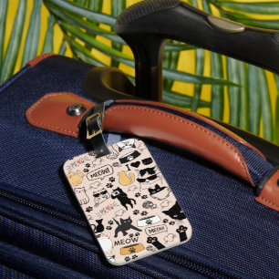Étiquette À Bagage Balise de bagage Meow du chat mou