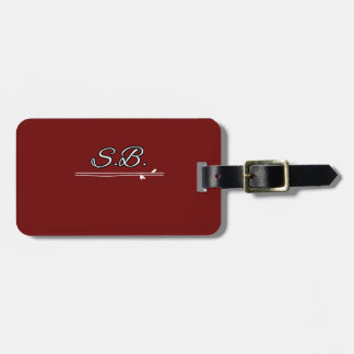 Étiquette À Bagage Balise de bagage monogramme
