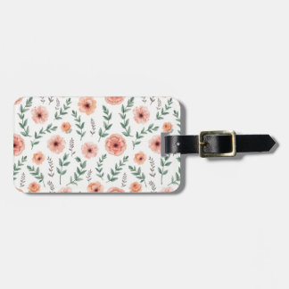 Étiquette À Bagage Balise de bagage motif à fleurs