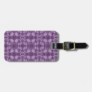 Étiquette À Bagage Balise de bagage Motif en dentelle violette et lav