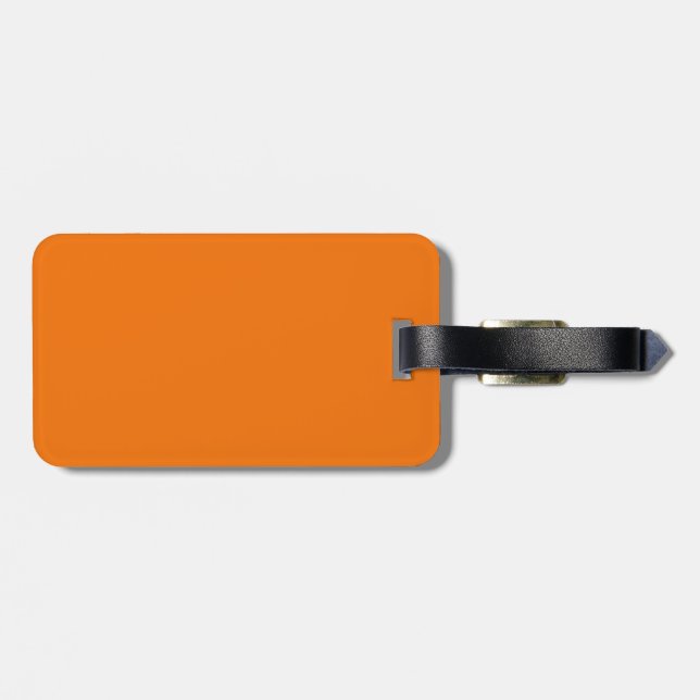 Étiquette À Bagage Balise de bagage orange vif (Dos horizontal)