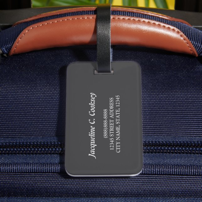 Étiquette À Bagage Balise de bagage personnalisée avec personnalisati (Verso Insitu 4)