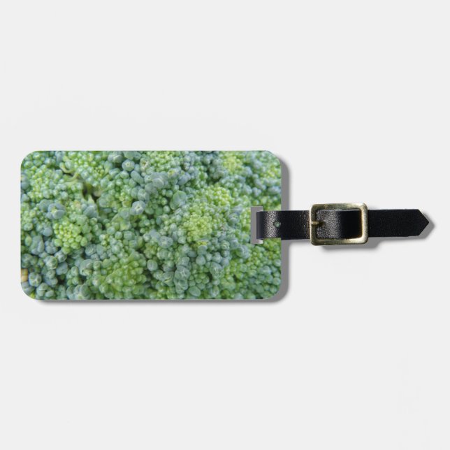 Étiquette À Bagage Balise de bagage personnalisée Broccoli Macro (Devant horizontal)