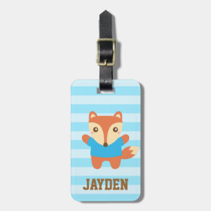 Étiquette À Bagage Balise de bagage personnalisée Enfants Fox Woodlan