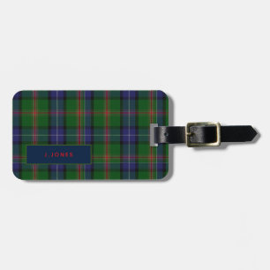 Étiquette À Bagage Balise de bagage personnalisée JONES Tartan Mens