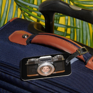 Étiquette À Bagage Balise de bagage photo de l'appareil photo personn