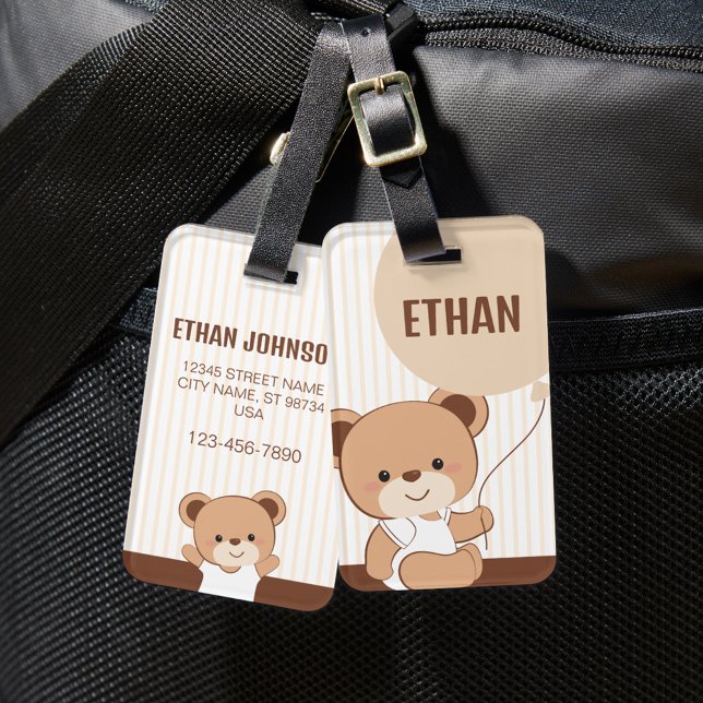 Étiquette À Bagage Balise de bagage pour bébé personnalisé (Créateur téléchargé)