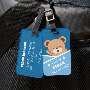 Étiquette À Bagage Balise de bagage pour bébé Sleepy personnalisé