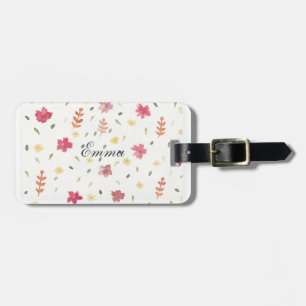 Étiquette À Bagage Balise de bagage pour fille jolie rose Boho Waterc