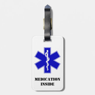 Étiquette À Bagage Balise de bagage pour médicaments verticaux à pomp