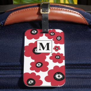 Étiquette À Bagage Balise de bagage pour monogramme floral tendance