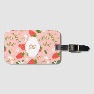 Étiquette À Bagage Balise de bagage pour Motif de fraise mignonne