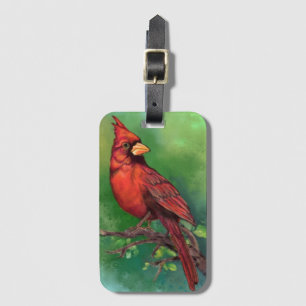Étiquette À Bagage Balise de bagage pour oiseaux du Cardinal rouge du