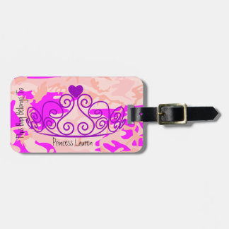 Étiquette À Bagage Balise de bagage Princess Crown Camo violet