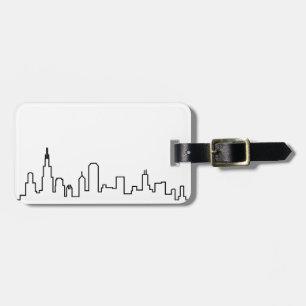 Étiquette À Bagage Balise de bagage Skyline de Chicago