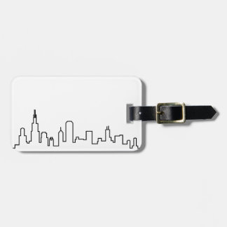 Étiquette À Bagage Balise de bagage Skyline de Chicago