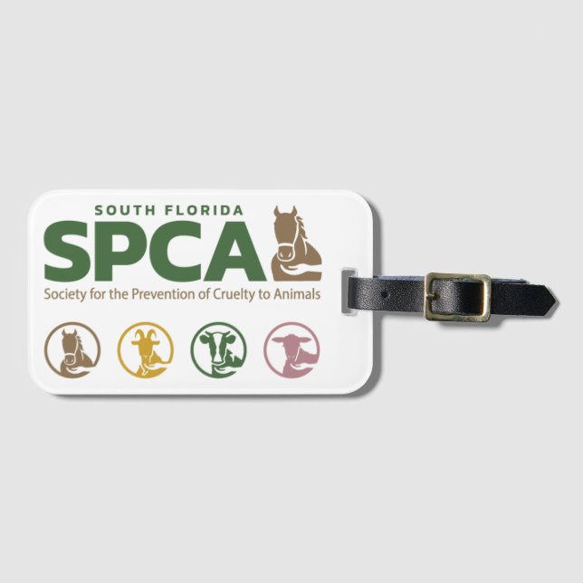 Étiquette À Bagage Balise de bagage SPCA Sud Floride (Devant Horizontal)