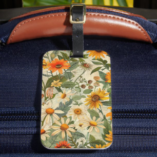 Étiquette À Bagage Balise de bagage Vintage floral