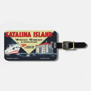 Étiquette À Bagage Balise de bagage Vintage Personnalisable Catalina 