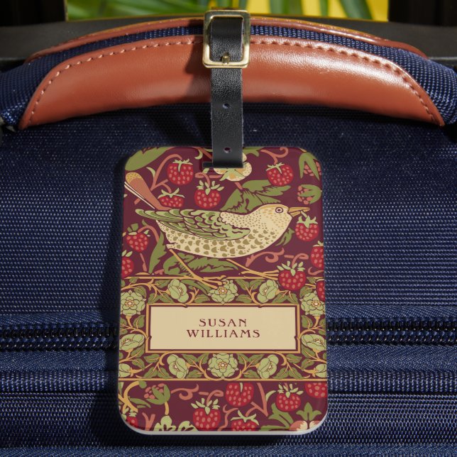 Étiquette À Bagage Balise de bagage William Morris Strawberry Thief (Insitu Rectoal 2)