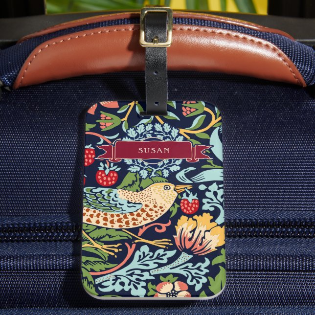 Étiquette À Bagage Balise de bagage William Morris Strawberry Thief (Insitu Rectoal 2)