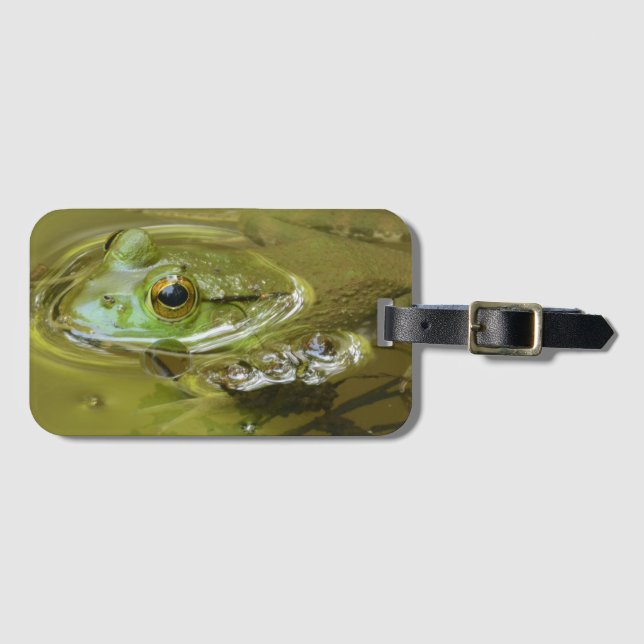 Étiquette À Bagage Balise de bagages de grenouille, étiquette de gren (Devant Horizontal)