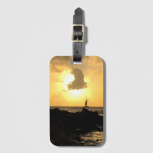 Étiquette À Bagage Balise de bagages en acrylique Sunset de bateau à 
