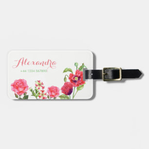 Étiquette À Bagage Balise de bagages Fleurs d'été personnalisées