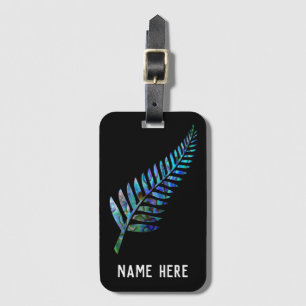 ÉTIQUETTE À BAGAGE BALISE DE BAGAGES KIWI FERN PAUA PERSONNALISÉE